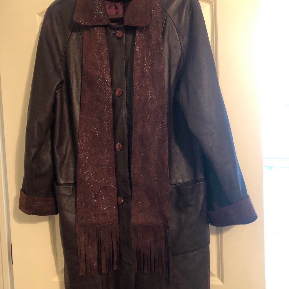 Leather coat